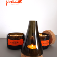Set aperitivo con bottiglie tagliate