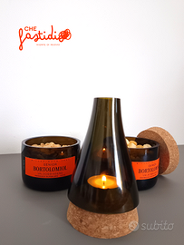 Set aperitivo con bottiglie tagliate