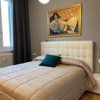 Struttura letto contenitore in ecopelle 