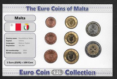Malta -Euro coin Collection FdC UNC - 2008