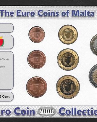 Malta -Euro coin Collection FdC UNC - 2008