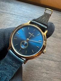 Zenith Quartz Placcato Oro Pelle di Lucertola