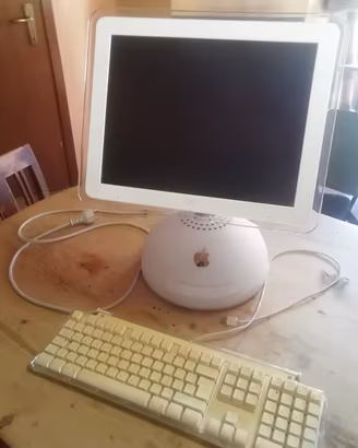 computer vintage, Apple iMac lampada + tastiera,  