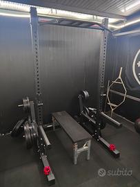 Power rack professionale pesi gommati kettlebell 