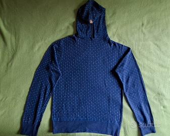 Felpa con cappuccio Scout uomo Tg. M blu a pois