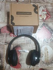 Cuffie wireless nuove con istruzioni