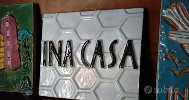 INA CASA TARGA POLICROMA BY G TRAMONTI ANNI 50