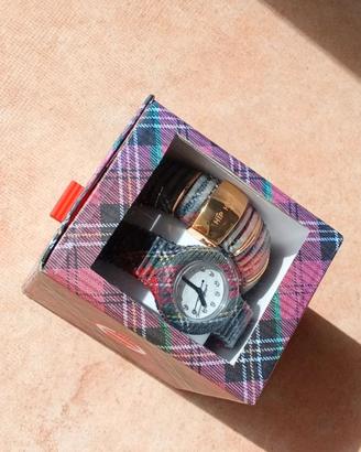 Hip Hop Glen Check Velvet touch, con bracciale