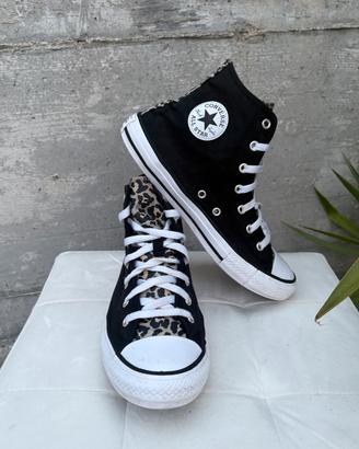 Converse all star chuck taylor leopard nere 38.5