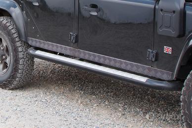 Coppia pedane laterali nere Defender 110
