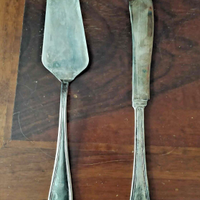 Set Paletta e Coltello Da Dolce - antico - Silver