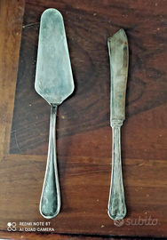 Set Paletta e Coltello Da Dolce - antico - Silver