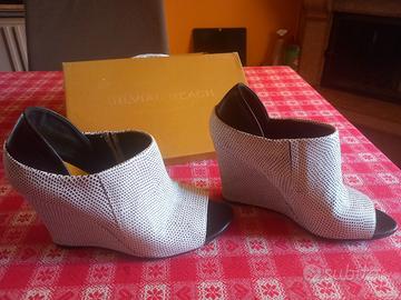 scarpa elegante zeppa vera pelle