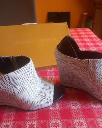 scarpa elegante zeppa vera pelle