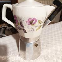Caffettiera in ceramica con base alluminio nuova 