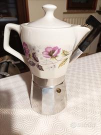 Caffettiera in ceramica con base alluminio nuova 