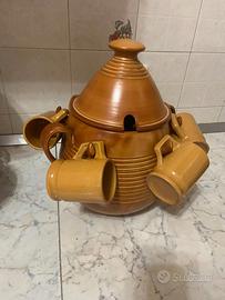 Servizio vintage in ceramica con 6 boccali