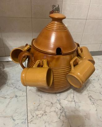 Servizio vintage in ceramica con 6 boccali