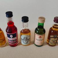 Set di 7 mini  bottiglie liquore