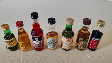 Set di 7 mini  bottiglie liquore
