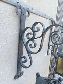 Lanterna applique vintage ferro battuto