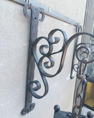 Lanterna applique vintage ferro battuto