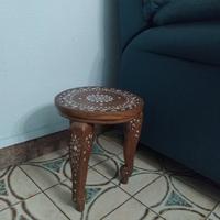tavolinetto da te intarsiato vintage 