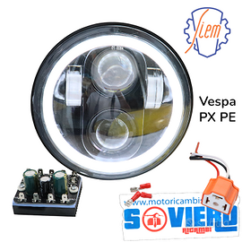 Gruppo Ottico Faro Anteriore LED Per Vespa PX PE 1