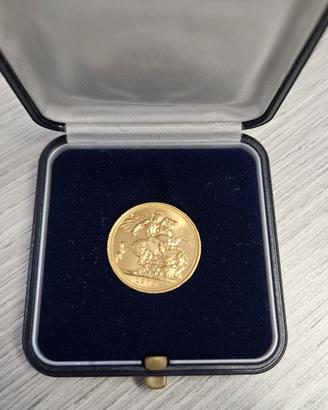 Sterlina d'Oro Inglese Sovereign 1976 originale
