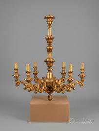 Lampadario Barocco Legno dorato