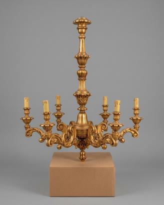 Lampadario Barocco Legno dorato