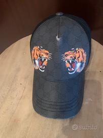 Gucci Capello Baseball Trucker Nero Tigri Ruggenti