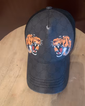 Gucci Capello Baseball Trucker Nero Tigri Ruggenti