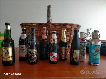 Collezione bottiglie birra