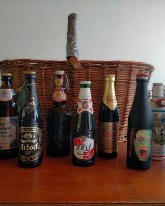 Collezione bottiglie birra