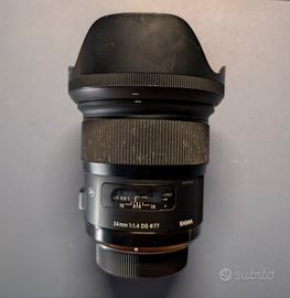 Sigma 24 f\1.4 attacco Nikon