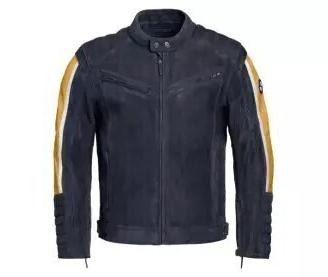Giacca BMW in nabuk Schwabing uomo blu/gialla XXL