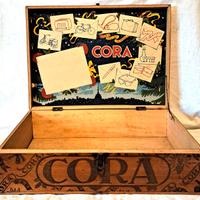 Cassetta Liquori Cora  Natale Anni 70 Legno vuota