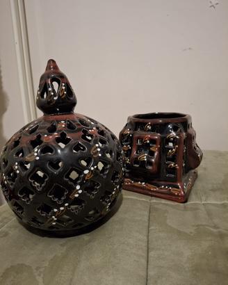 porta candele o incenso in ceramica