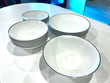 Servizio set piatti Tognana 18 pezzi porcellana