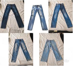 Set di 5 paia di jeans. varie marche