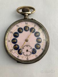 Orologio da tasca Ancre Ligne Droite argento