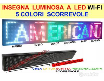 INSEGNA WI-FI LUMINOSA, SCRITTA SCORREVOLE A LED