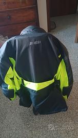 giacca moto Biesse nera e giallo fluo  4XL