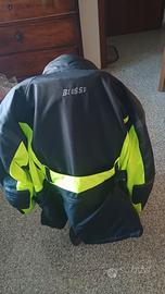 giacca moto Biesse nera e giallo fluo  4XL