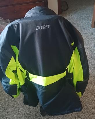 giacca moto Biesse nera e giallo fluo  4XL
