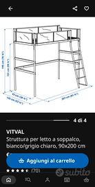 letto a  soppalco