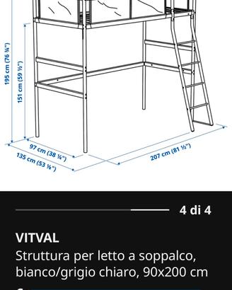 letto a  soppalco