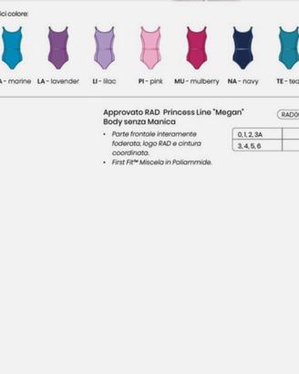 Abbigliamento danza classica Royal Academy ofDance