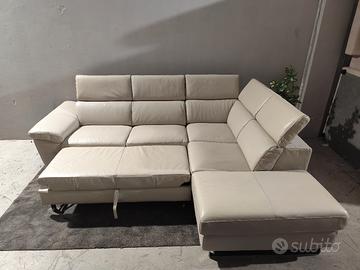 divano letto vera pelle 